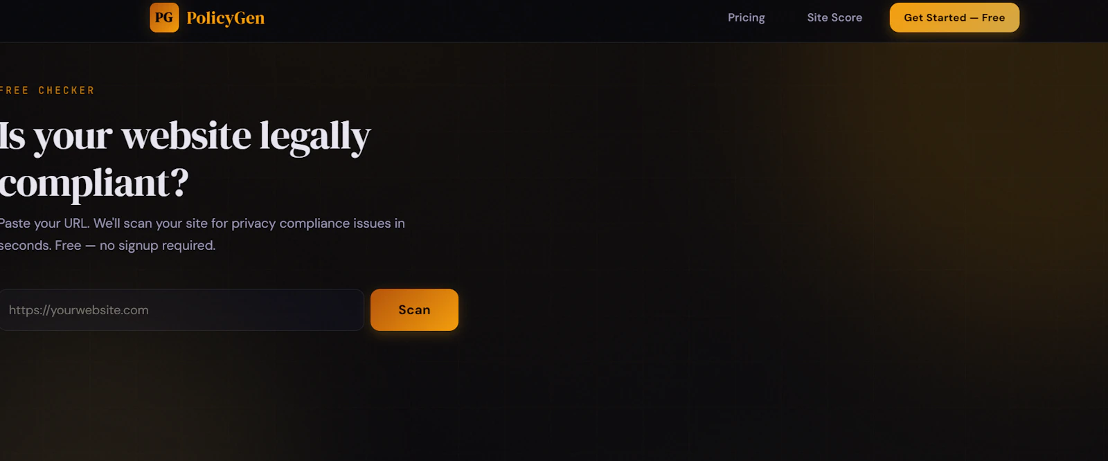 PolicyGen screenshot 2