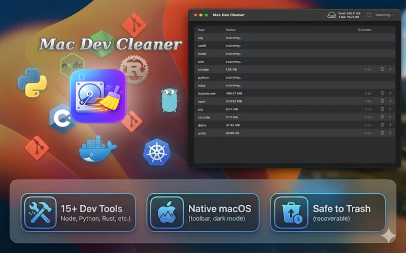 DevCleaner screenshot 1