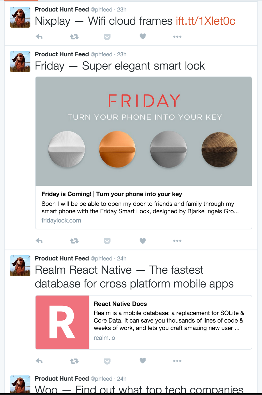 Product Hunt FEED on Twitter gallery image
