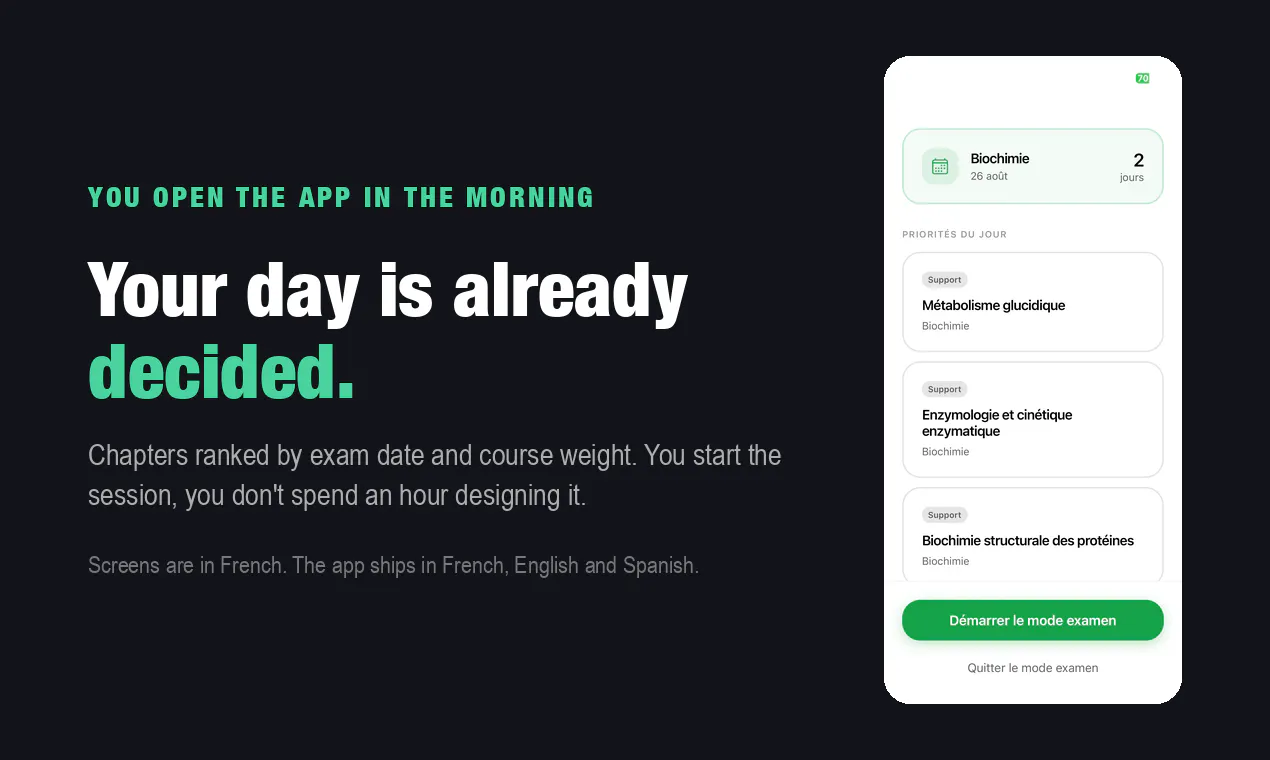 Productif.io Exam Mode screenshot