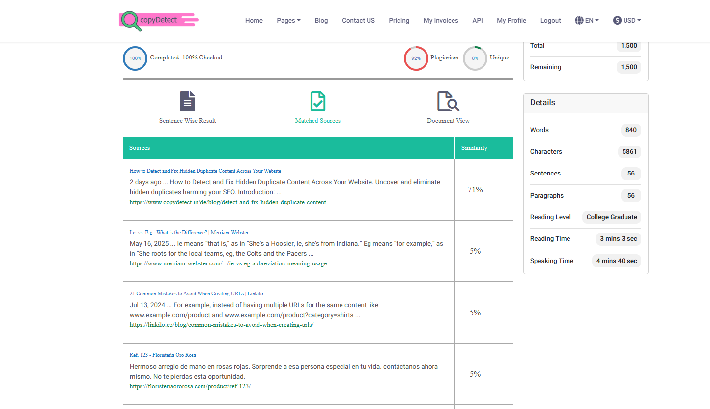CopyDetect - Screenshot 4 showing product features and functionality