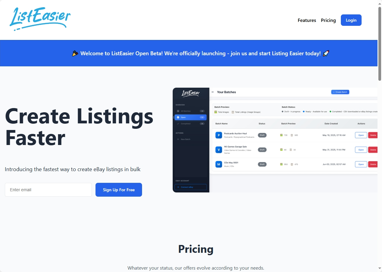 ListAasier - Strumento di quotazione di e -commerce AI per venditori online media 2