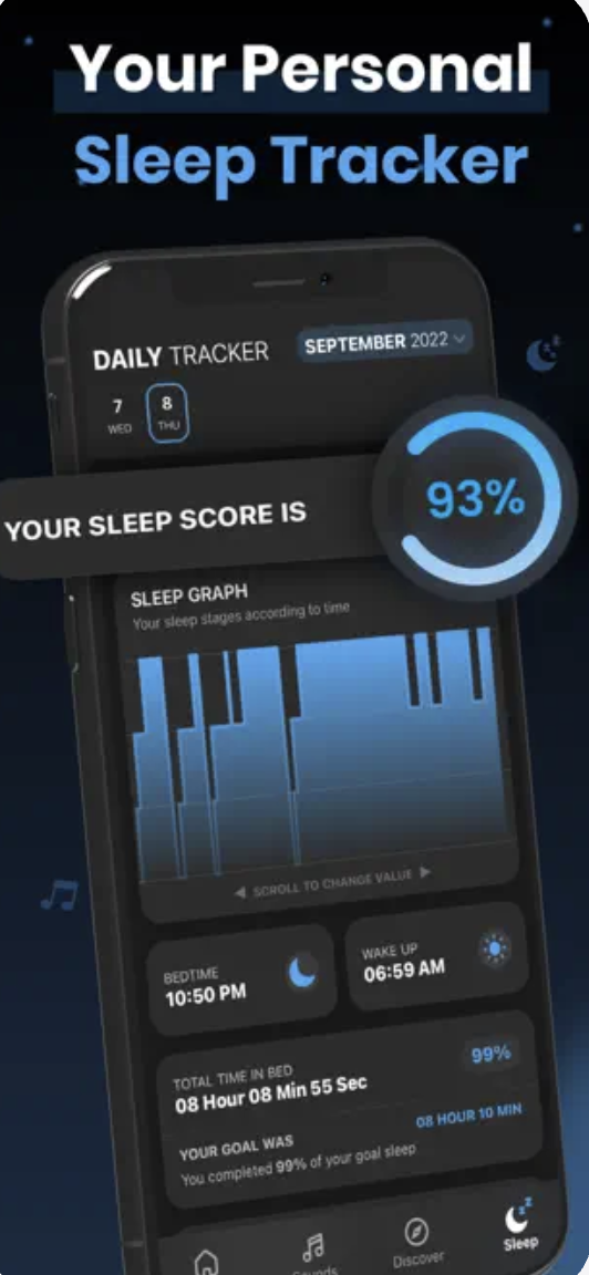 Sleep Tracker  - Main product screenshot demonstrating key features and user interface