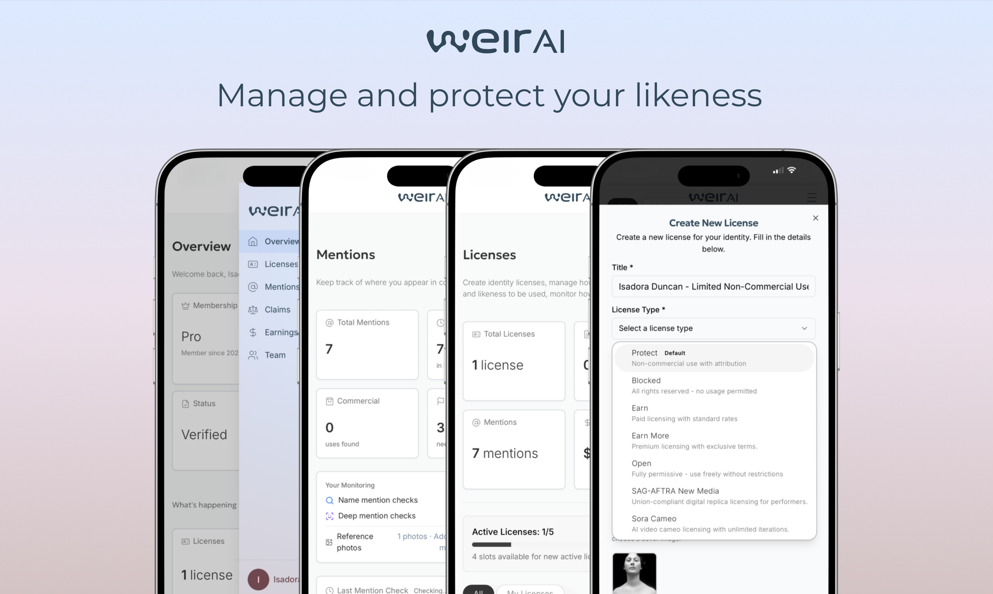 WEIR AI - Screenshot 5 showing product features and functionality
