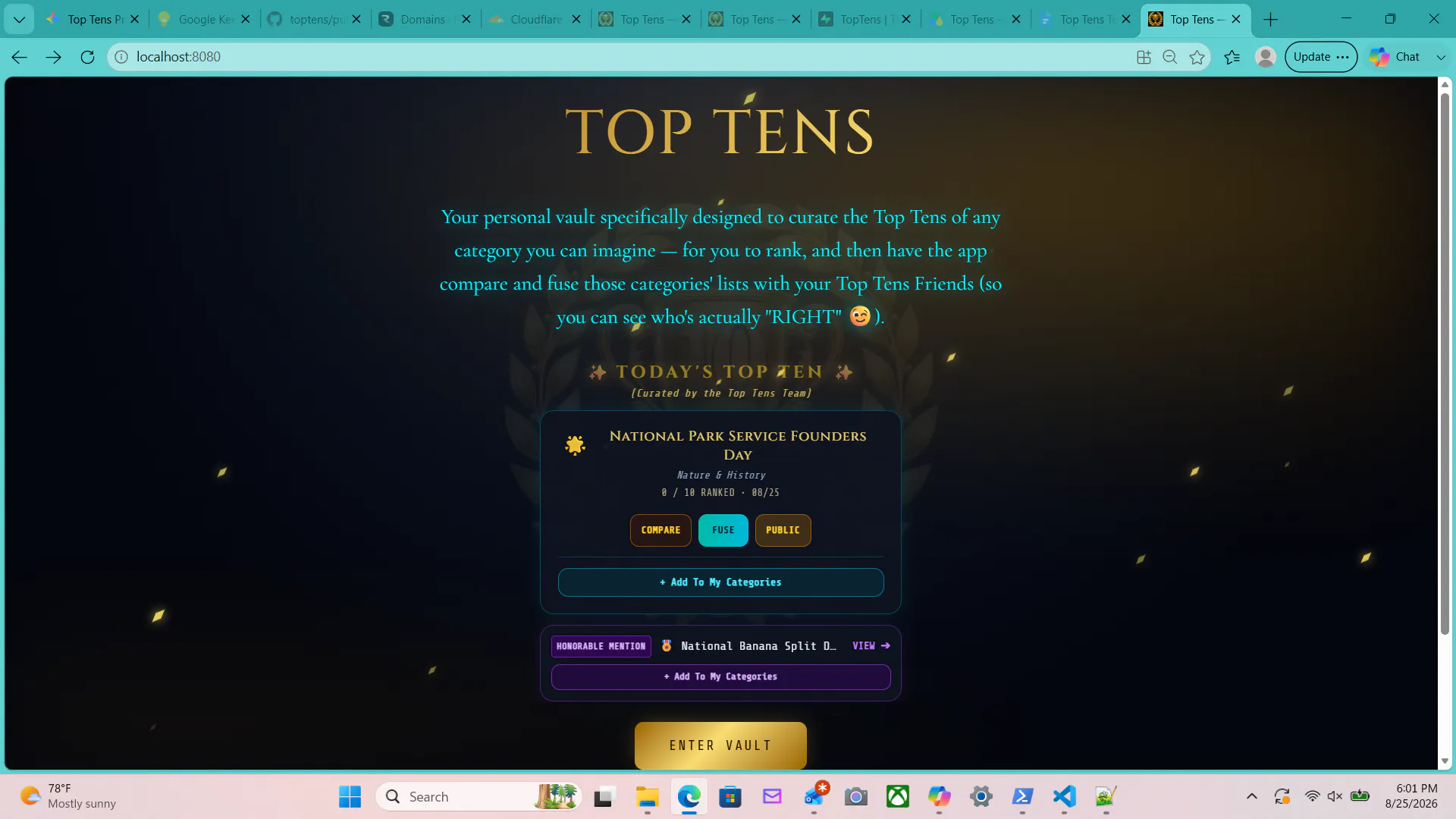 Top Tens Vault gallery image