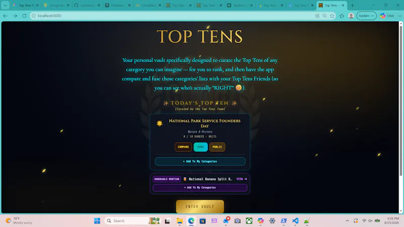Top Tens Vault screenshot 1