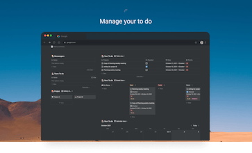 The ship : notion template gallery image