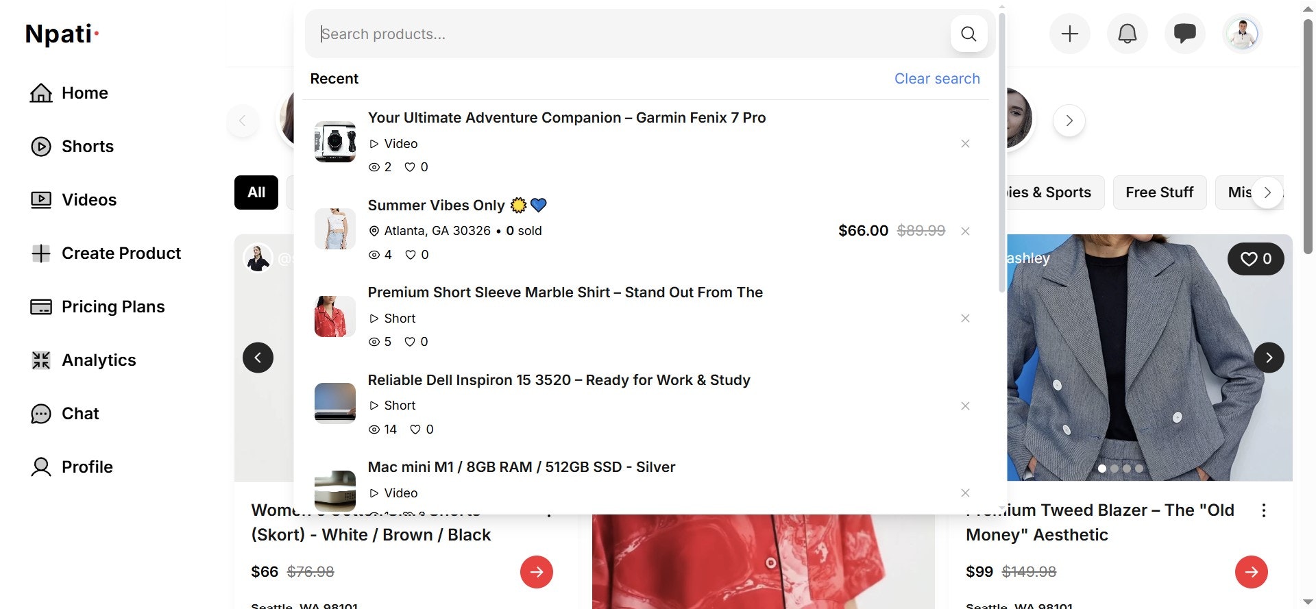 Npati Marketplace - Screenshot 5 showing product features and functionality
