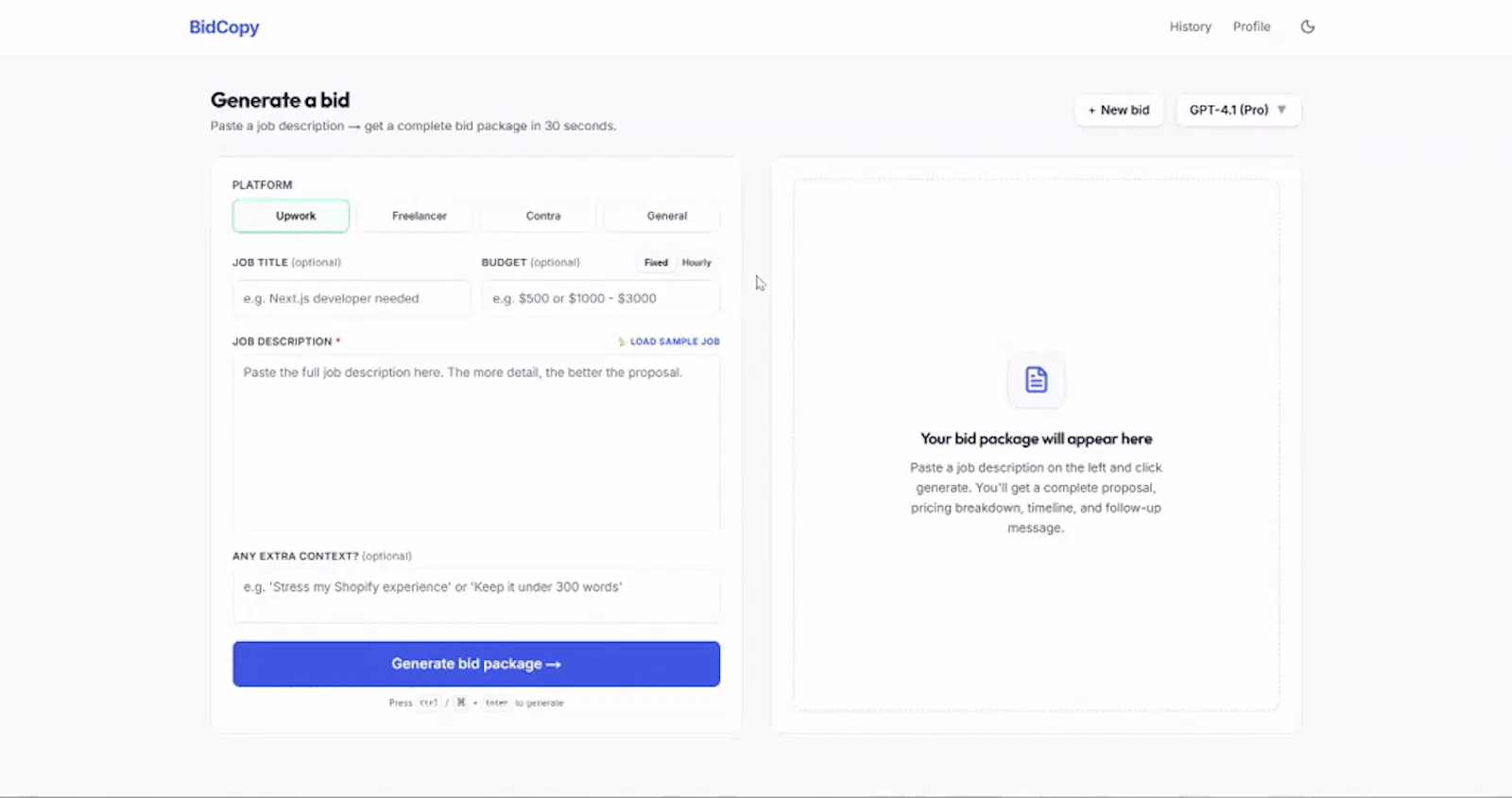 BidCopy screenshot 1 (video preview)