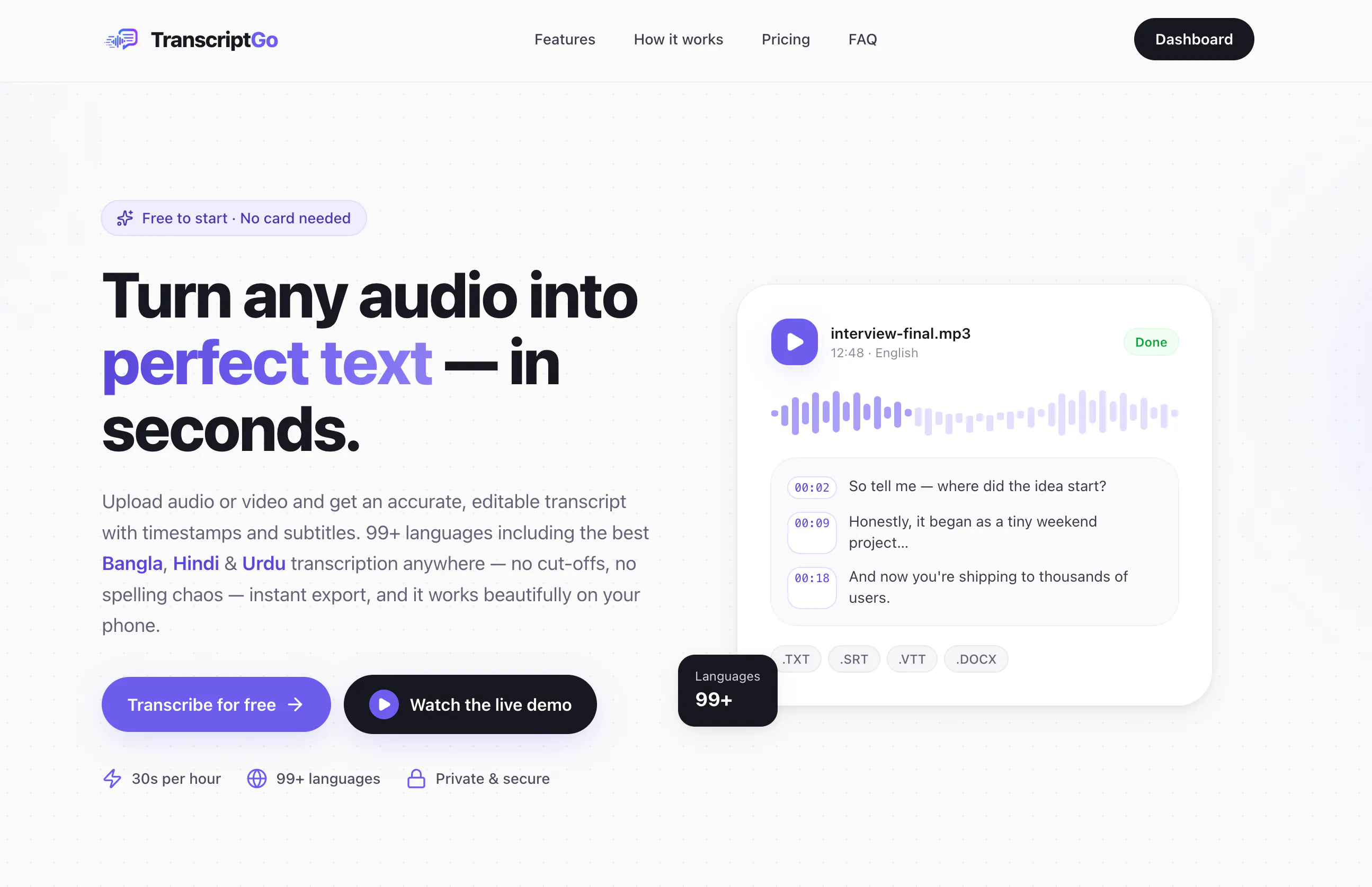 TranscriptGo gallery image