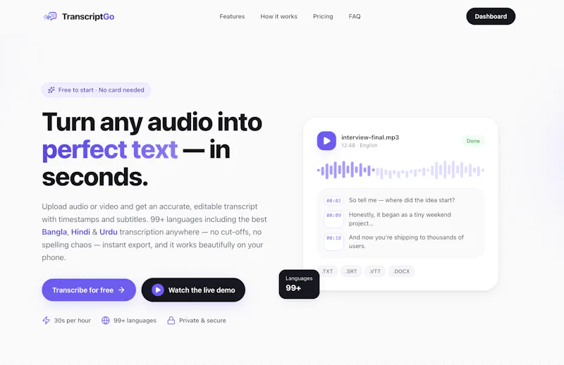 TranscriptGo screenshot 3
