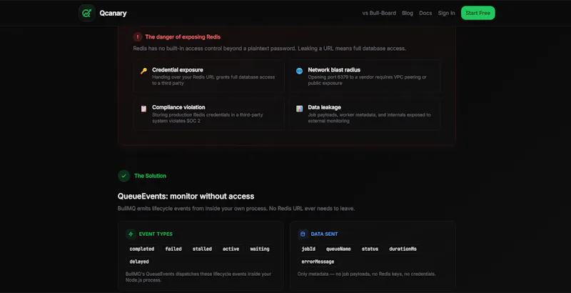 Qcanary — BullMQ Monitoring Dashboard screenshot 4