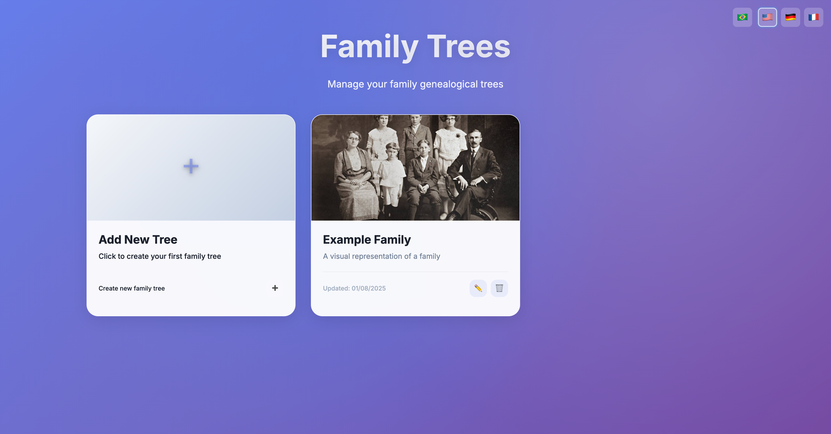 Árvore genealógica - aplicativo gratuito de código aberto media 2