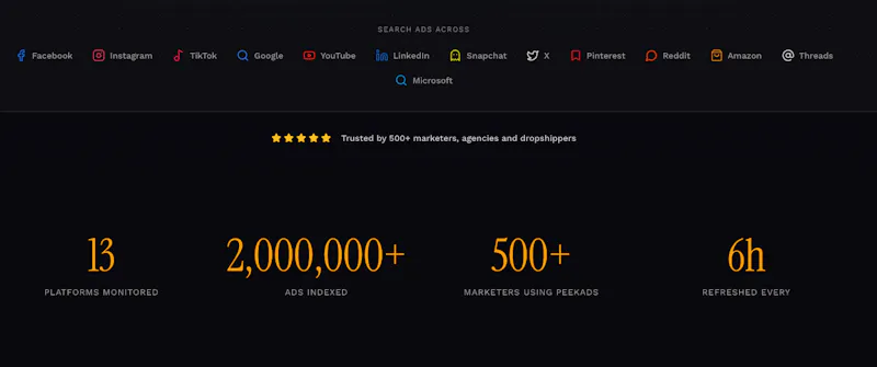 Peekads screenshot 2
