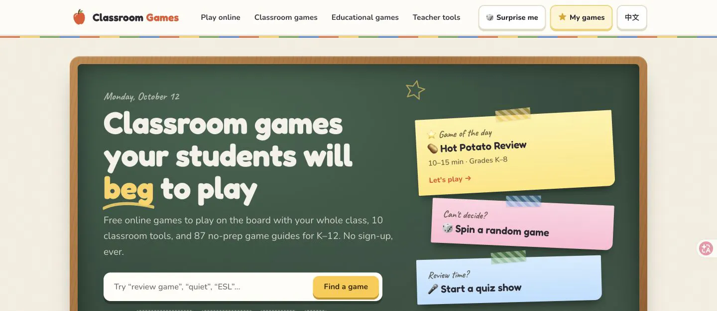 Classroom Games gallery image