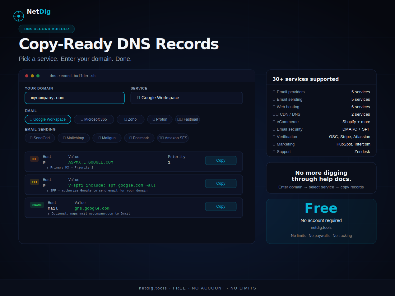 NetDig — Free DNS & Network Tools gallery image