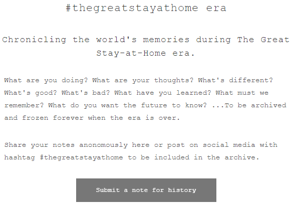 The Great Stay at Home