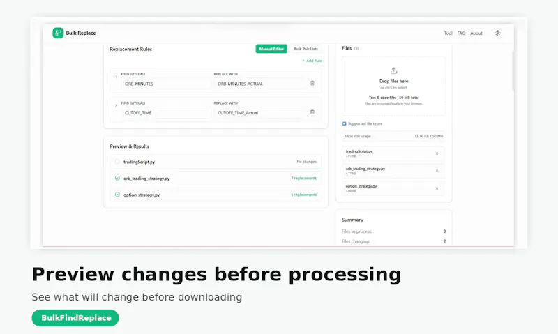 BulkFindReplace screenshot 4