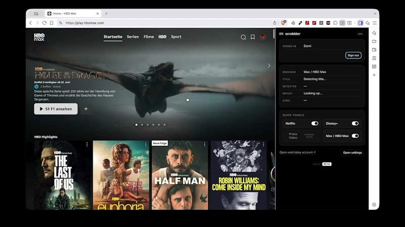 watchplay scrobbler screenshot 1 (video preview)