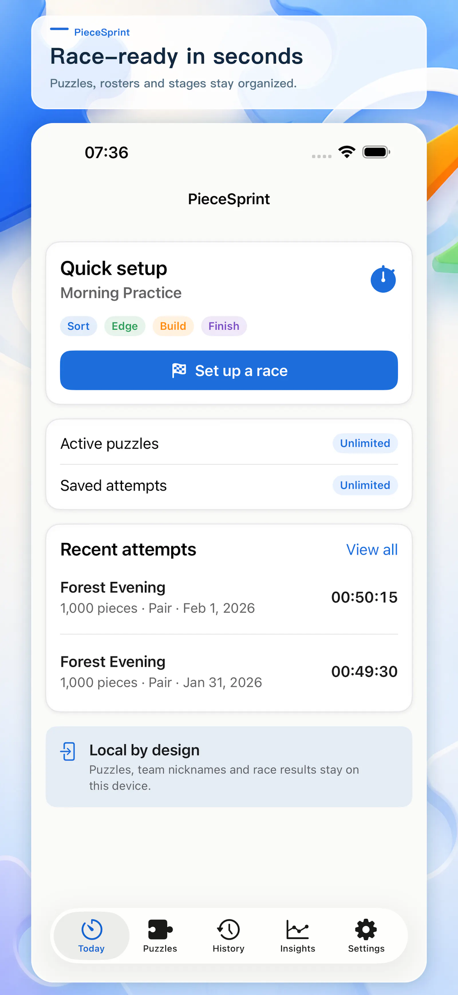 PieceSprint screenshot 1