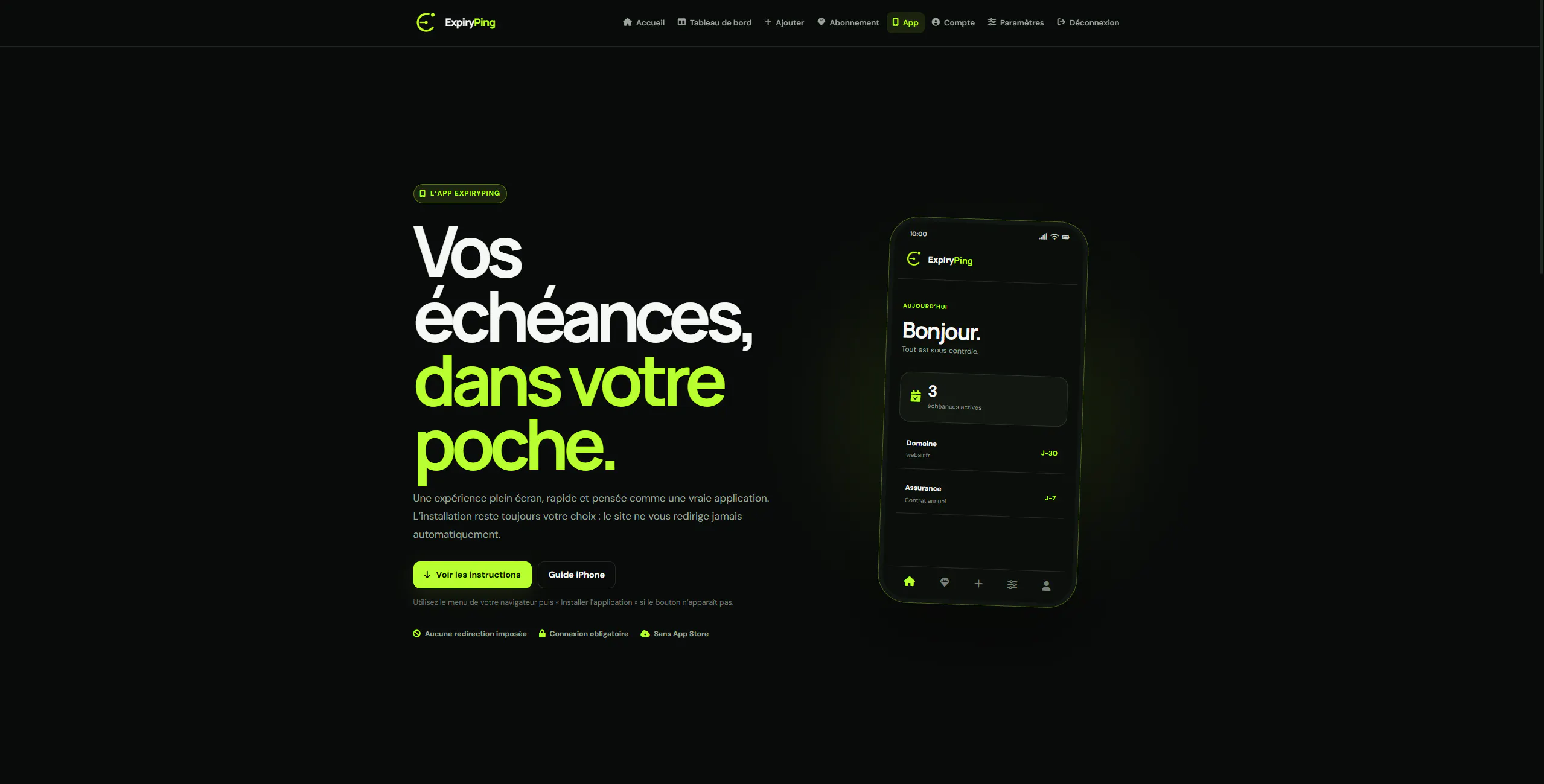 ExpiryPing screenshot