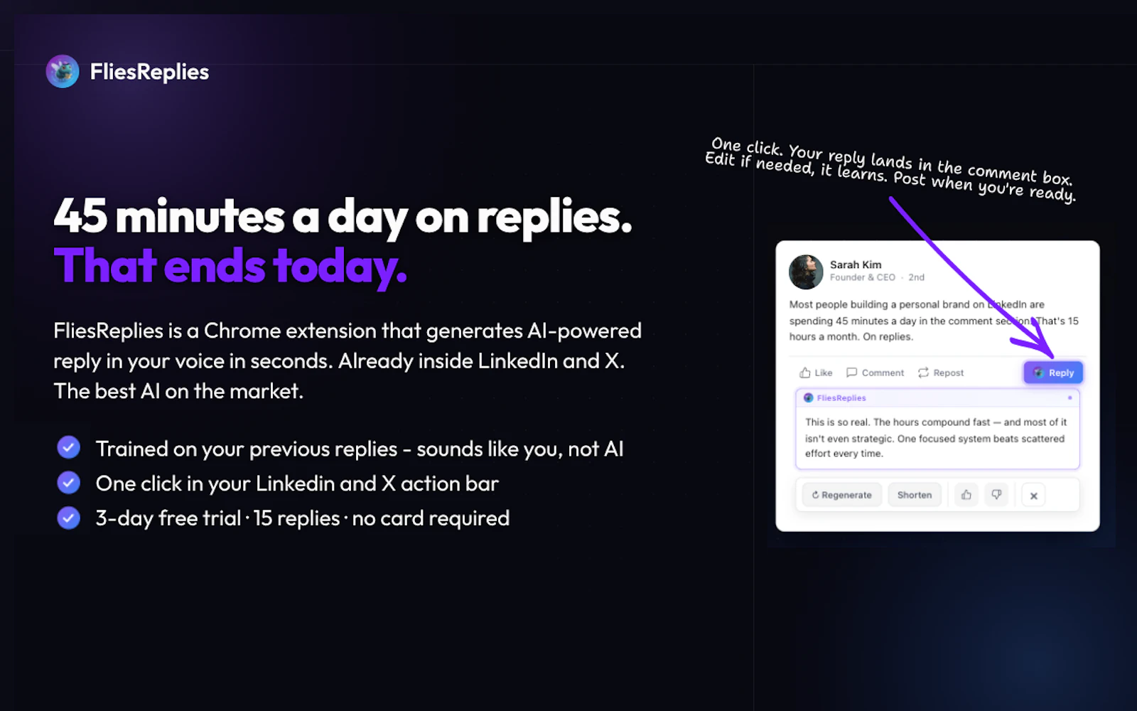 FliesReplies screenshot 3