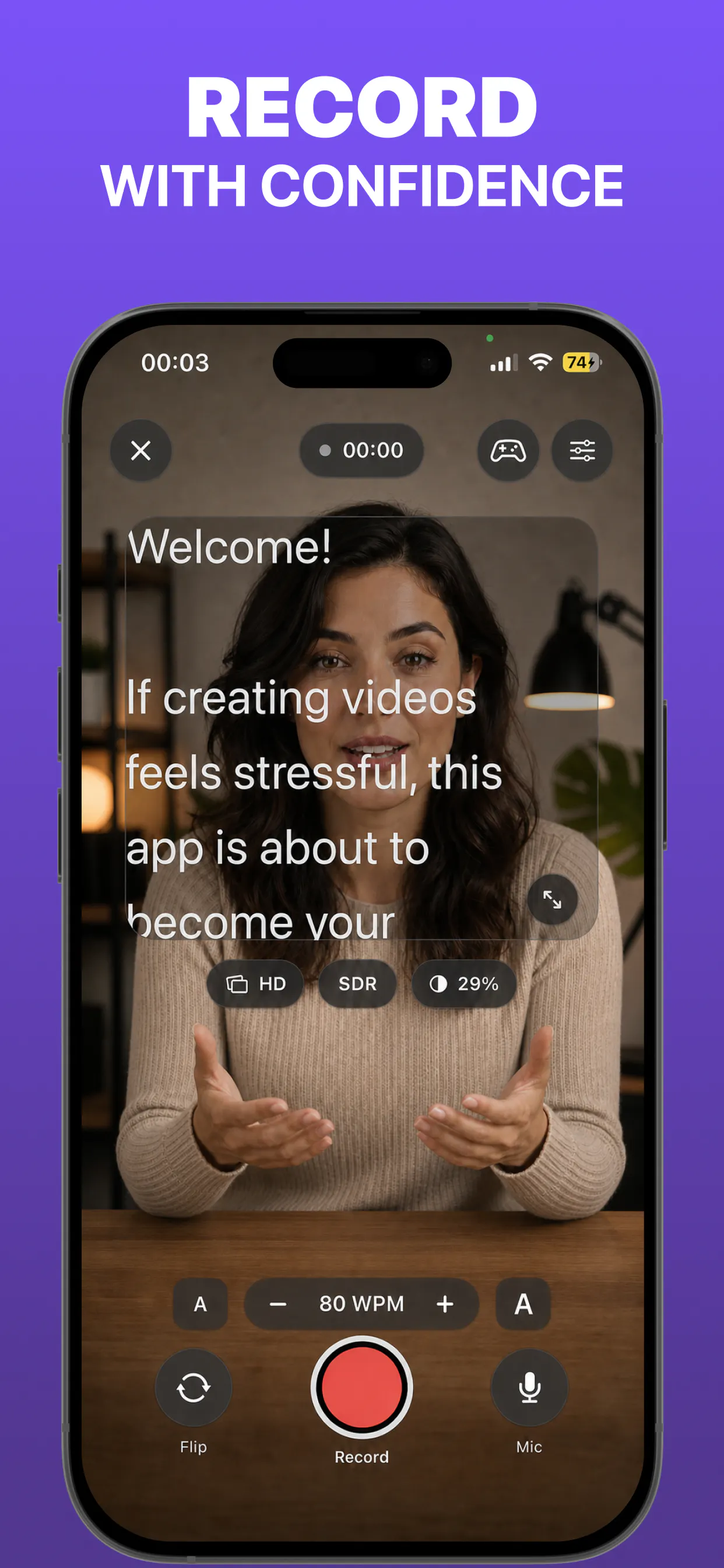 Teleprompter for video gallery image