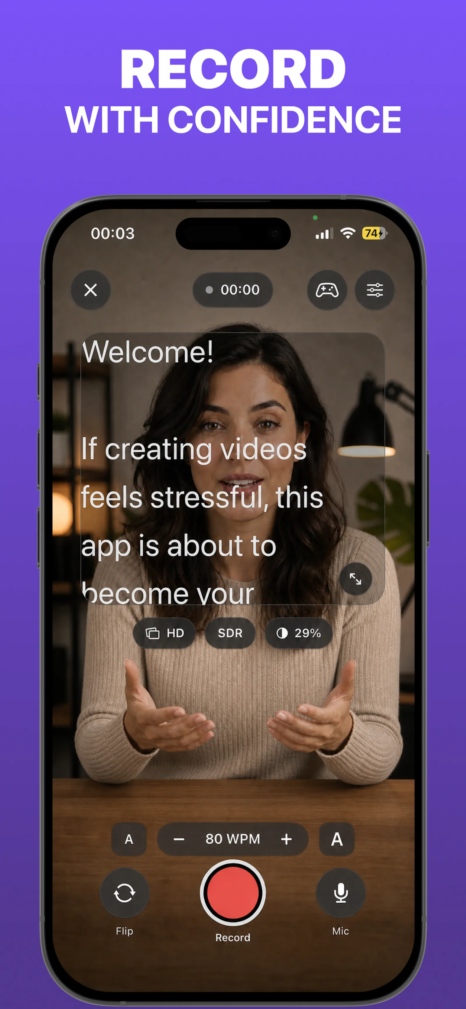Teleprompter for video screenshot 1