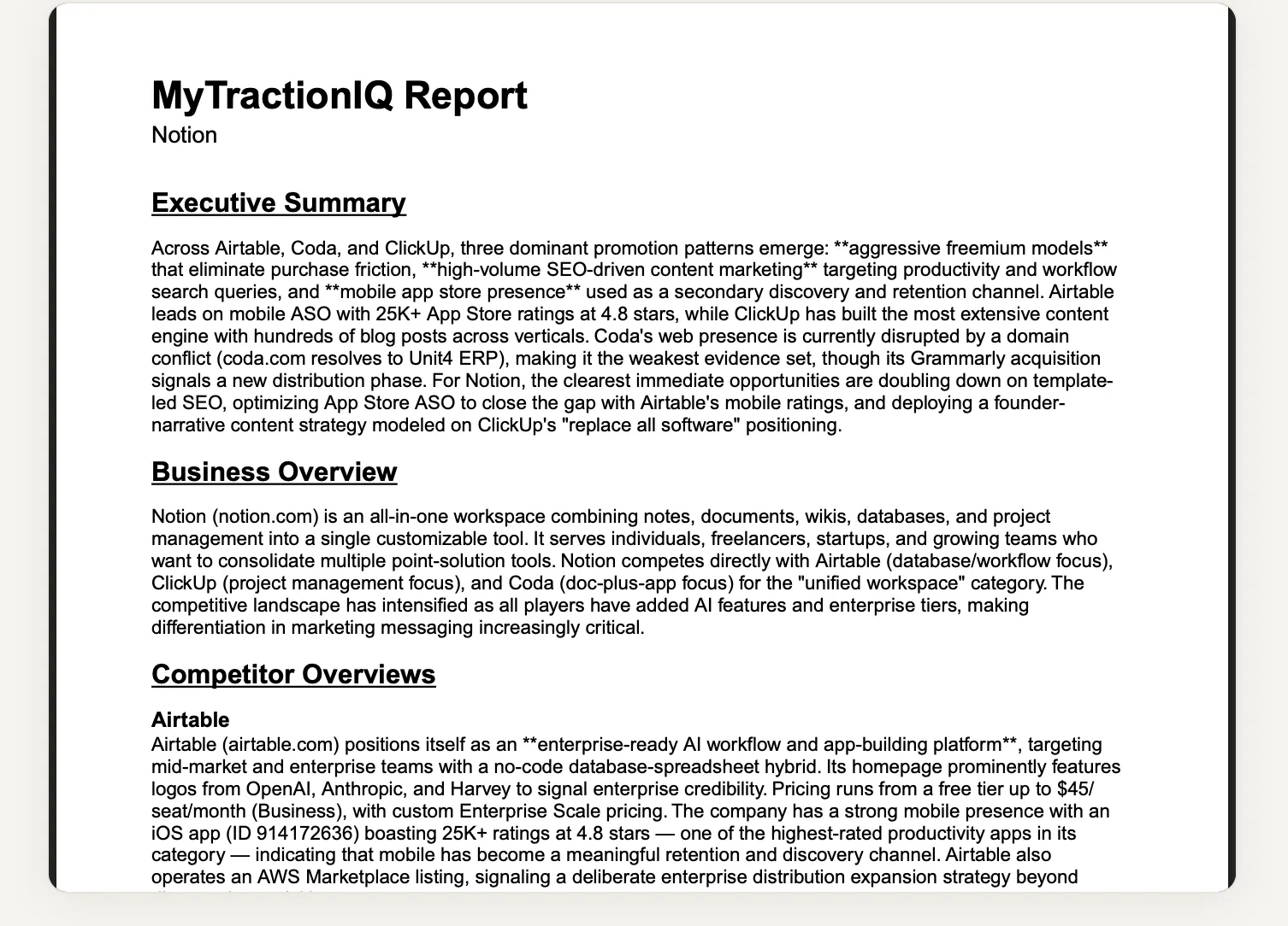 MyTractionIQ screenshot 1