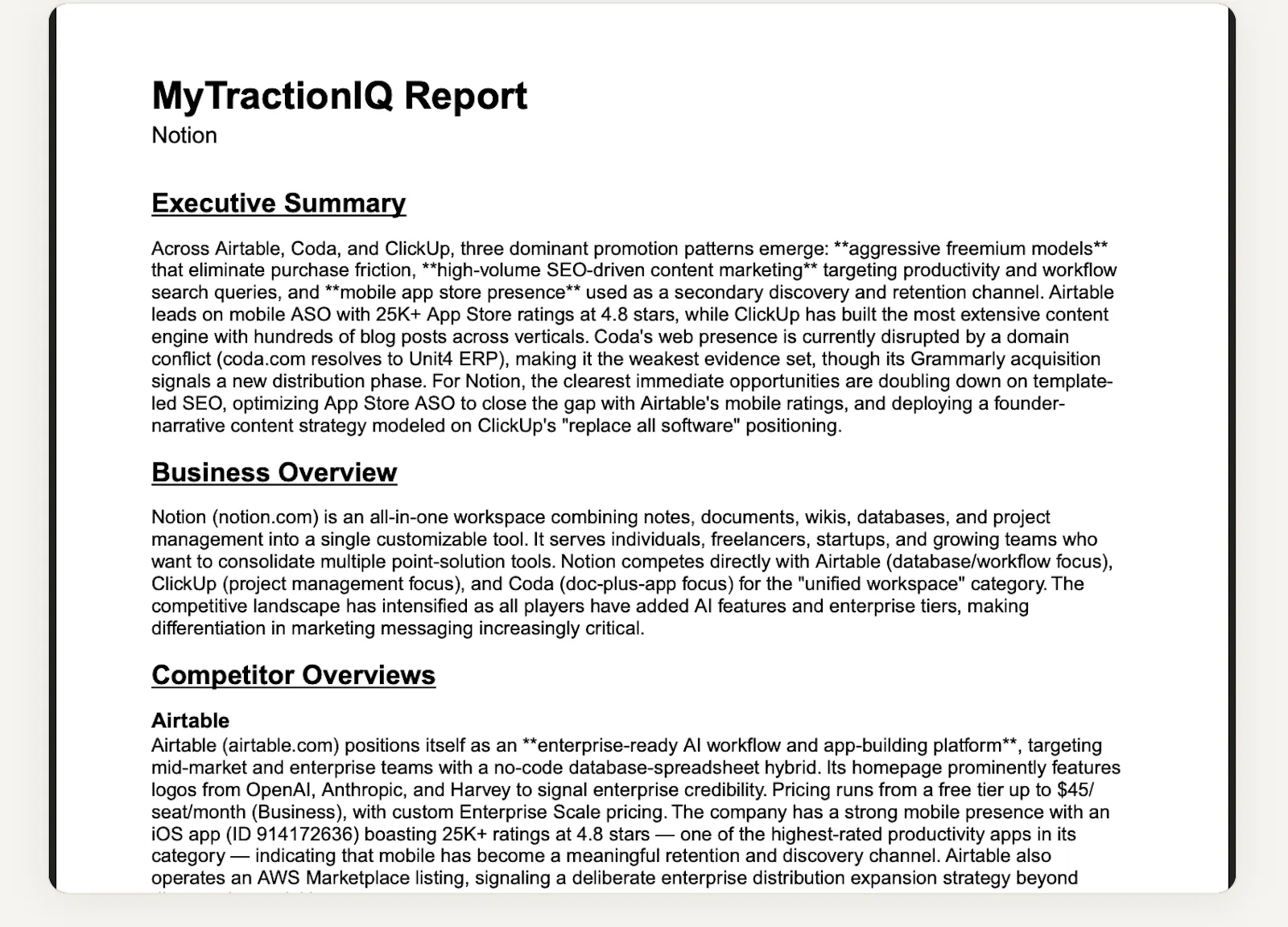 MyTractionIQ screenshot 1