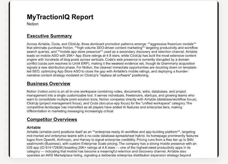 MyTractionIQ screenshot 1