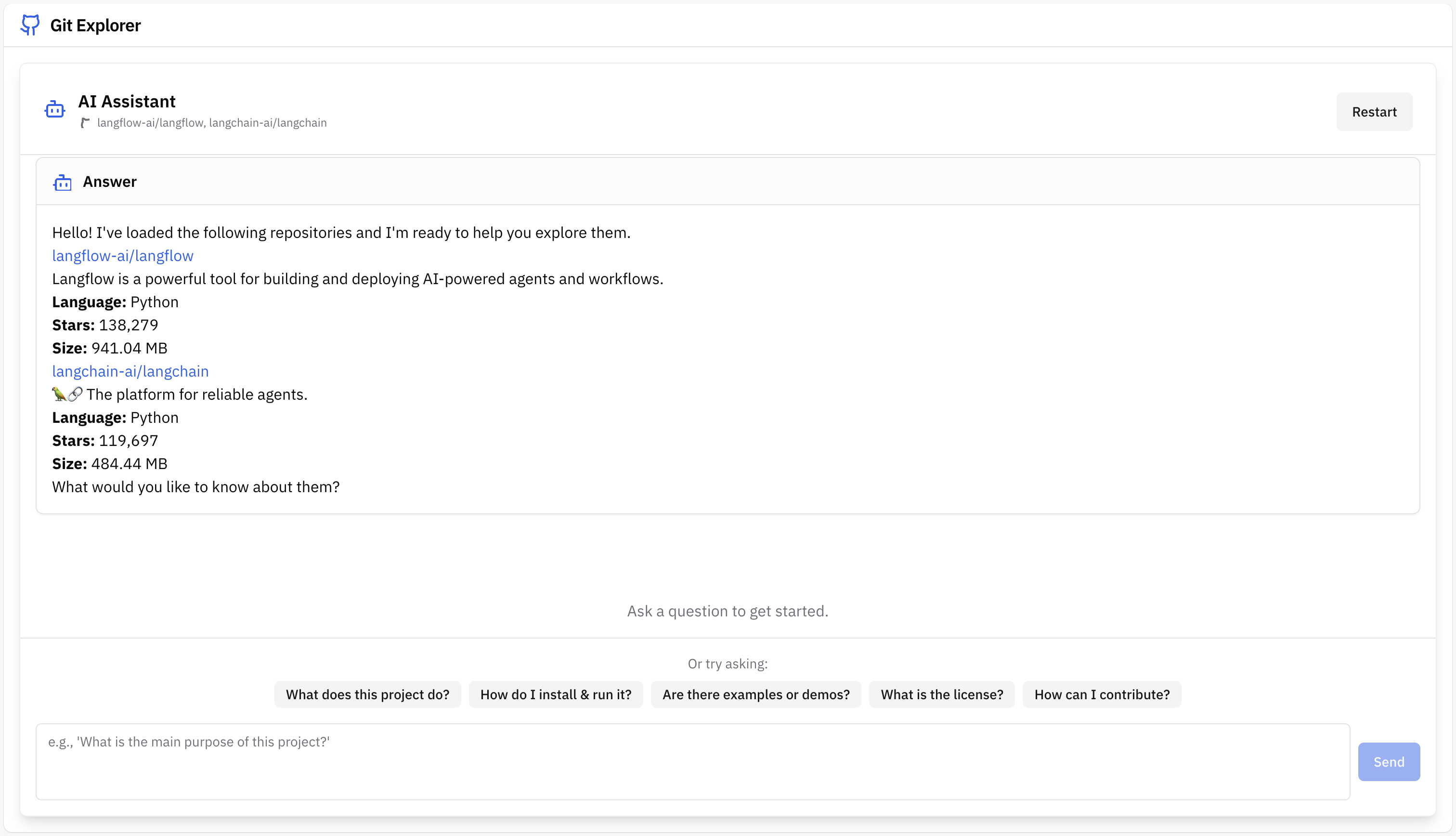 Git Explorer : Instant answers from code gallery image