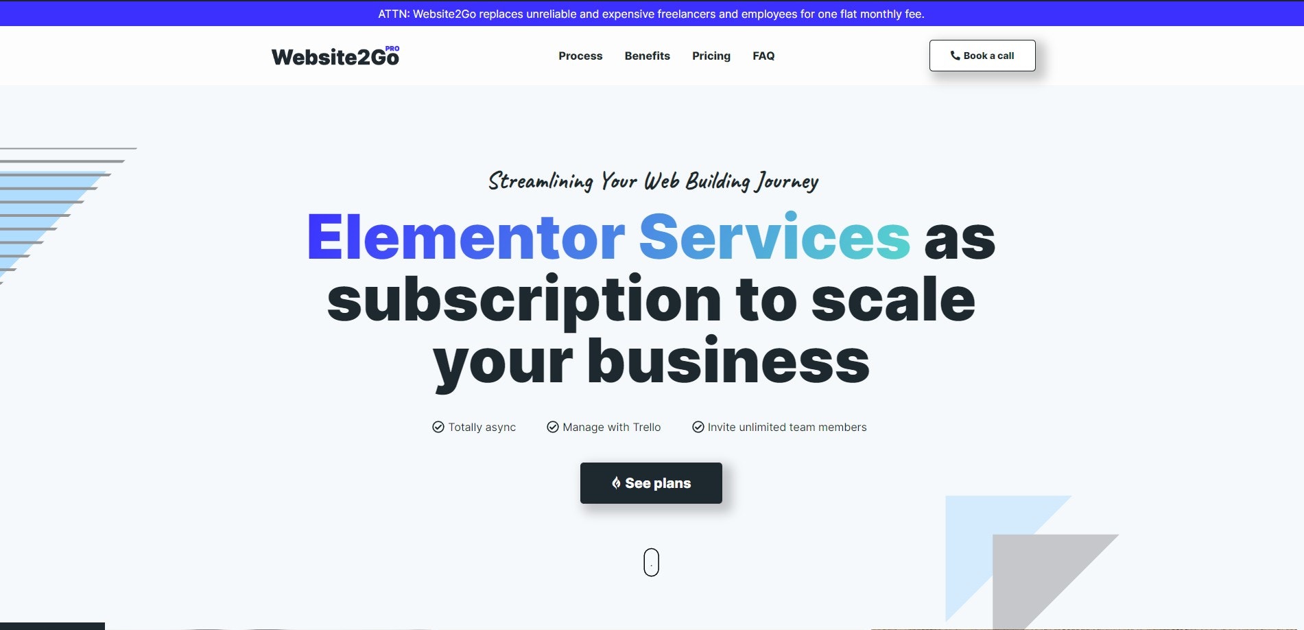 وسائط Website2Go - خدمات Elementor كاشتراك لتوسيع نطاق عملك 1