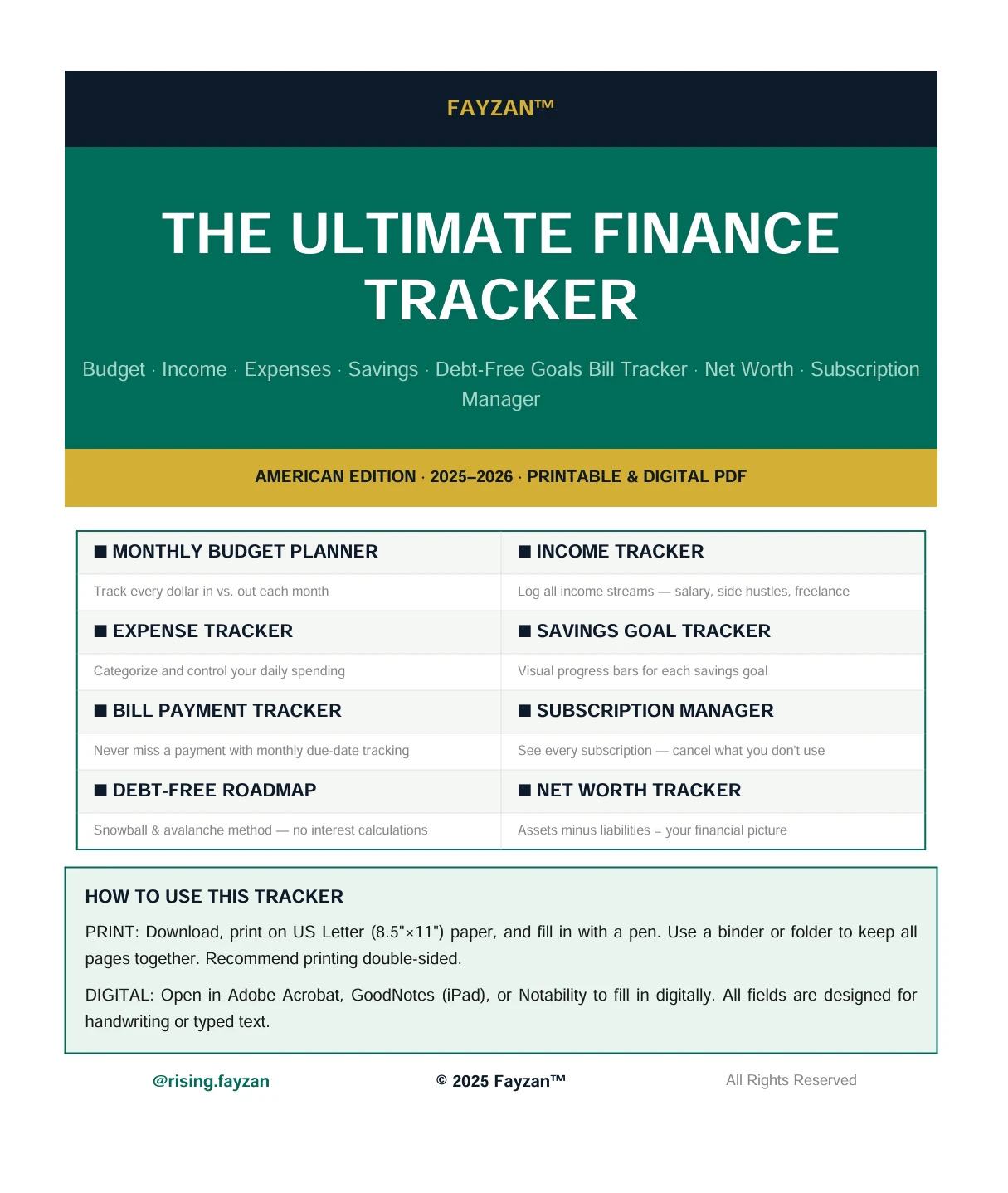 Fayzan™ Finance Tracker  logo