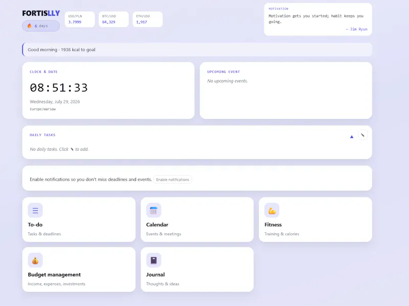 Fortislly screenshot 1