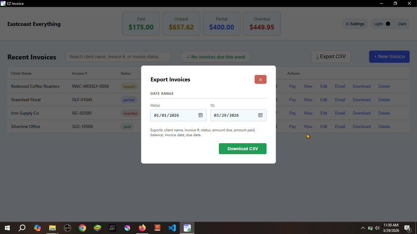 EZ Invoice gallery image