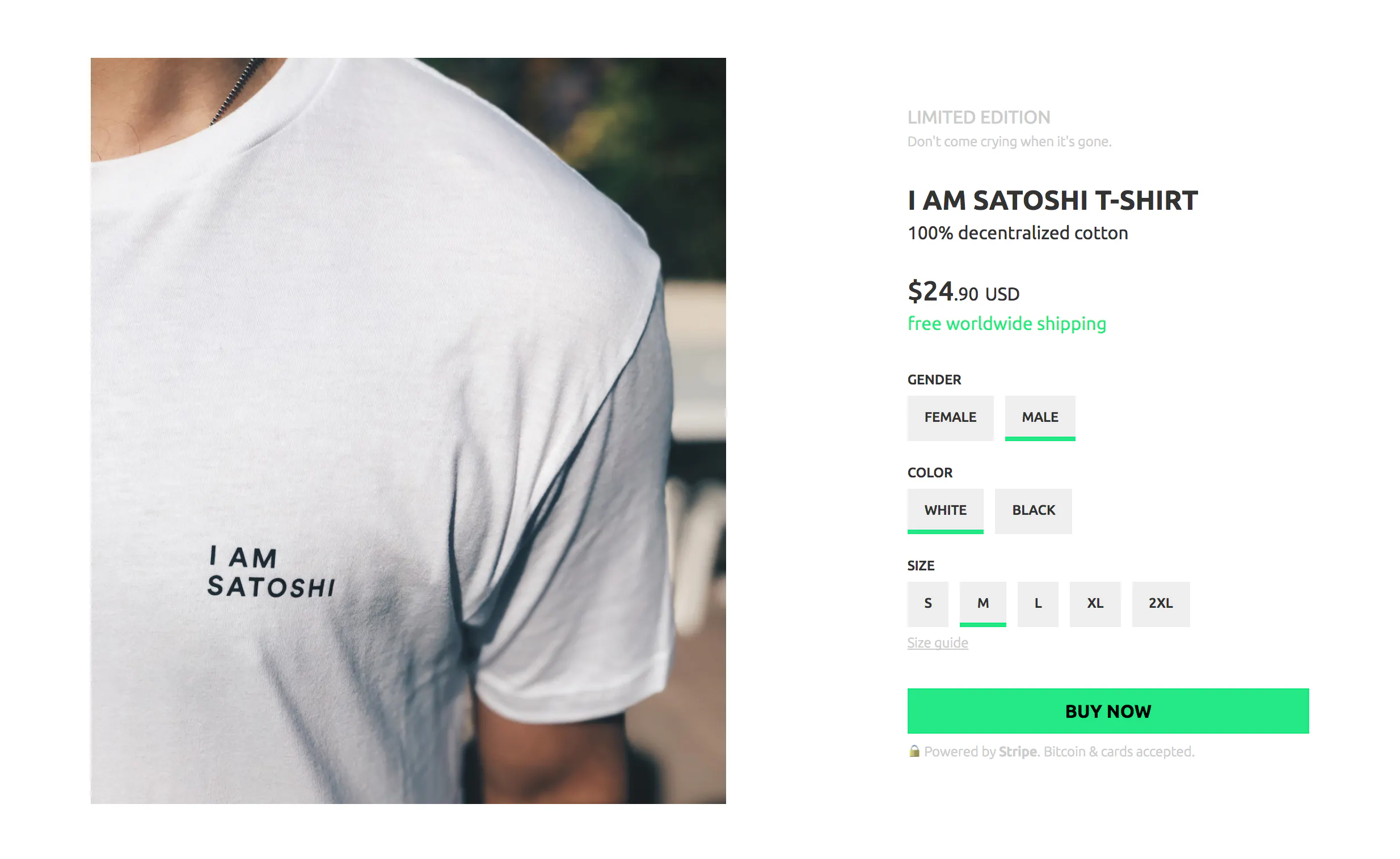 I AM SATOSHI Shirt Image