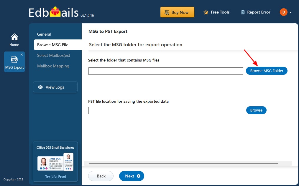 Edbmails MSG에서 PST 변환기로 - 쉽고 신뢰할 수있는 MSG를 PST 변환을 경험하십시오 미디어 2