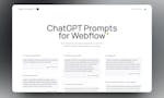 ChatGPT Prompts for Webflow image
