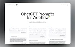ChatGPT Prompts for Webflow media 2
