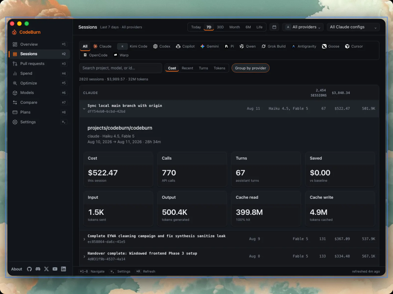 CodeBurn screenshot 6
