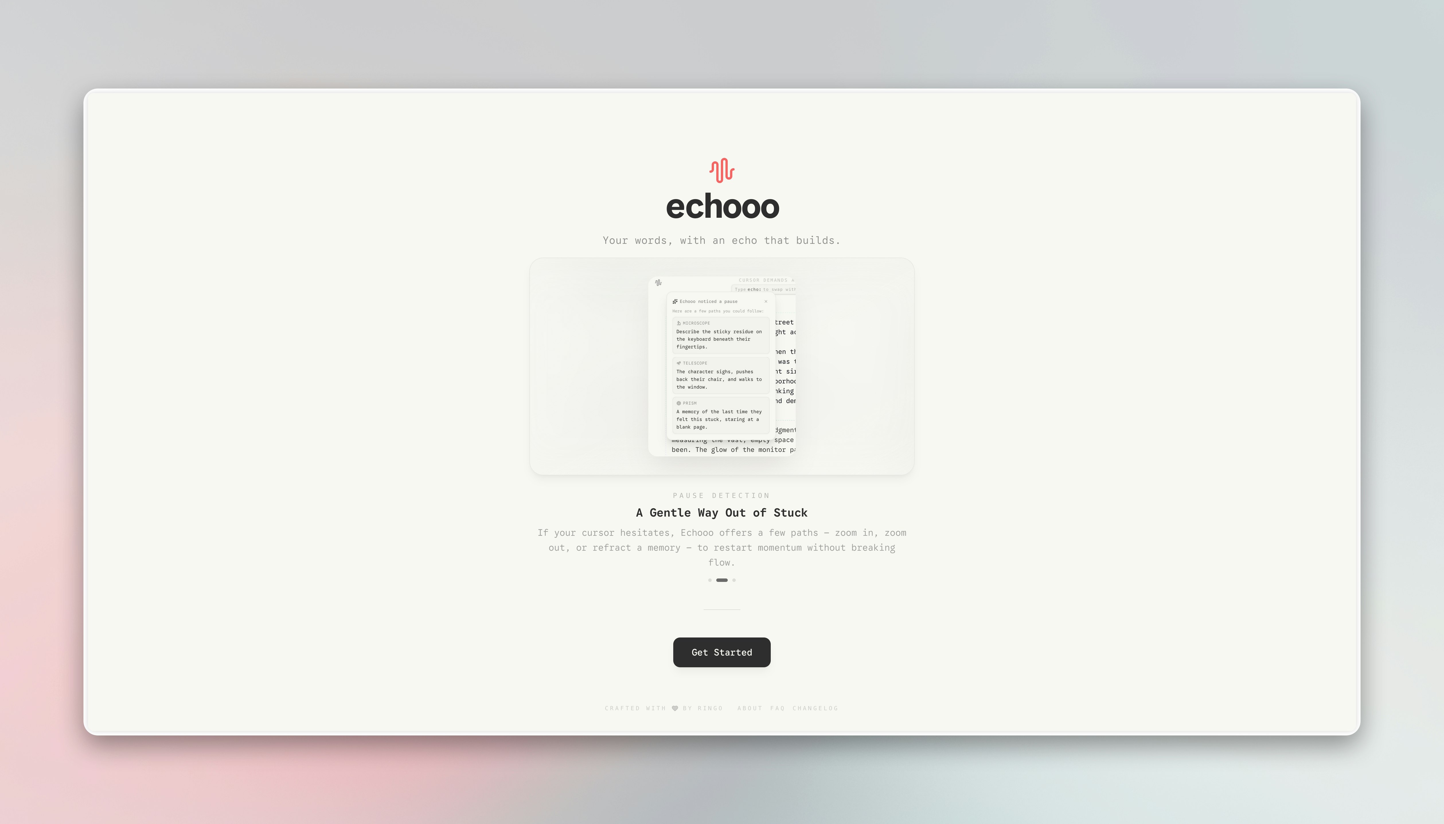 echooo - Screenshot 2 showing product features and functionality