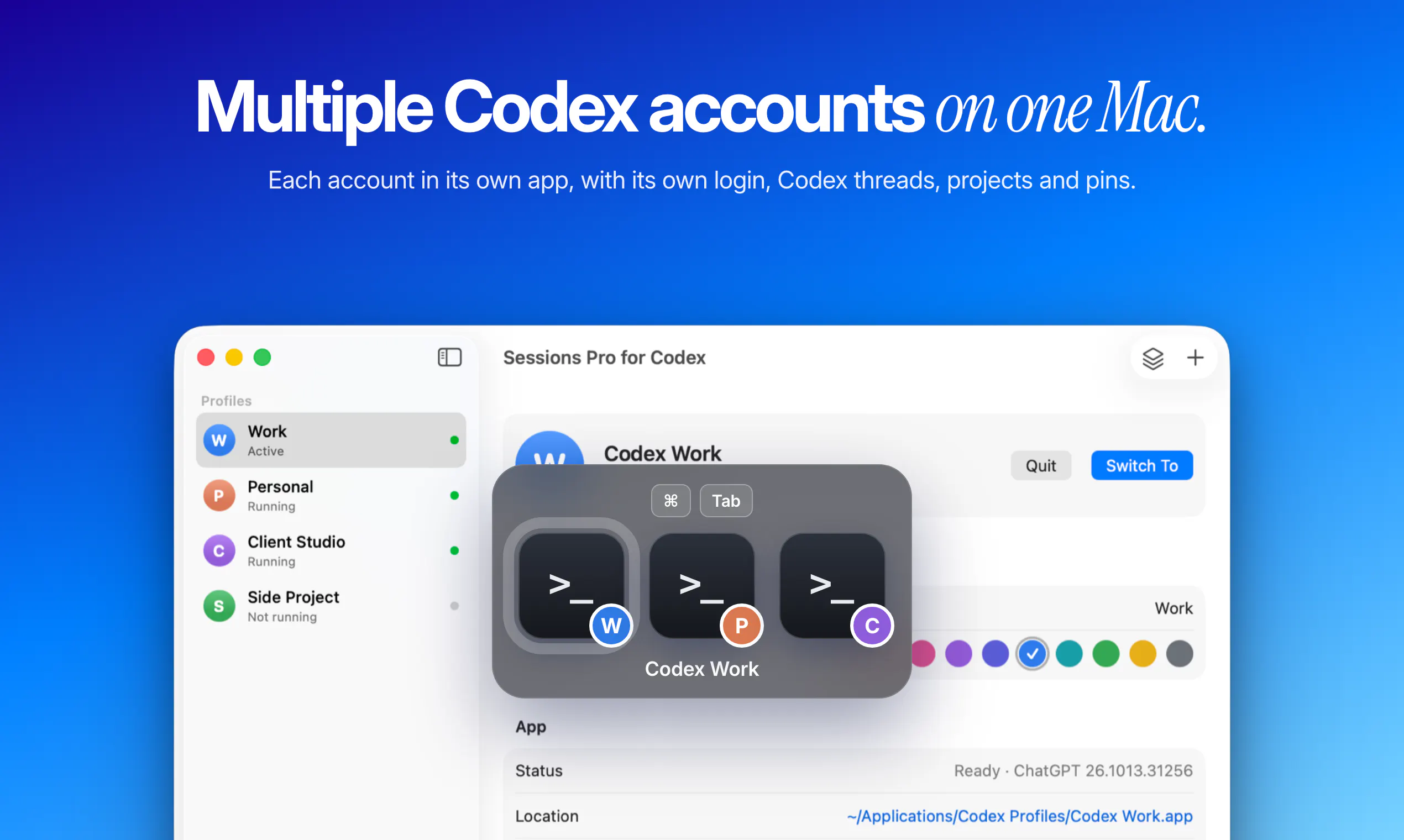 Sessions Pro for Codex gallery image