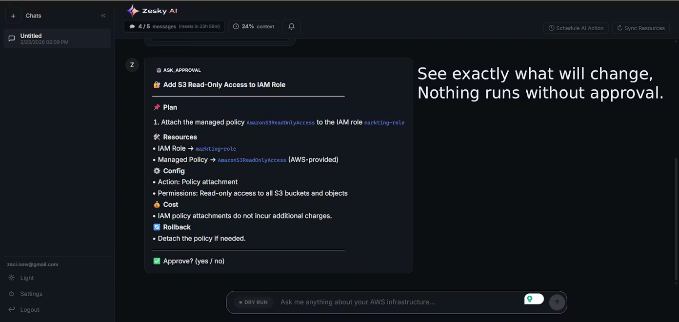 Zesky — AI Agent for AWS gallery image
