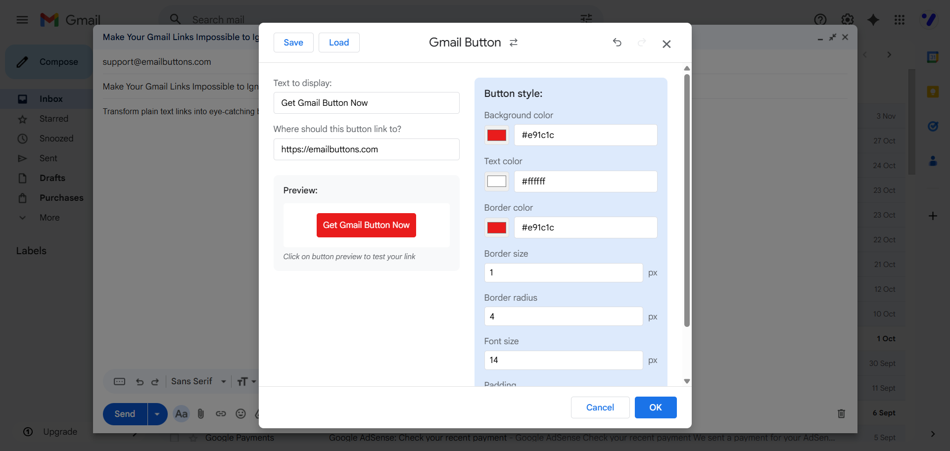 Email Buttons - Screenshot 2 preview
