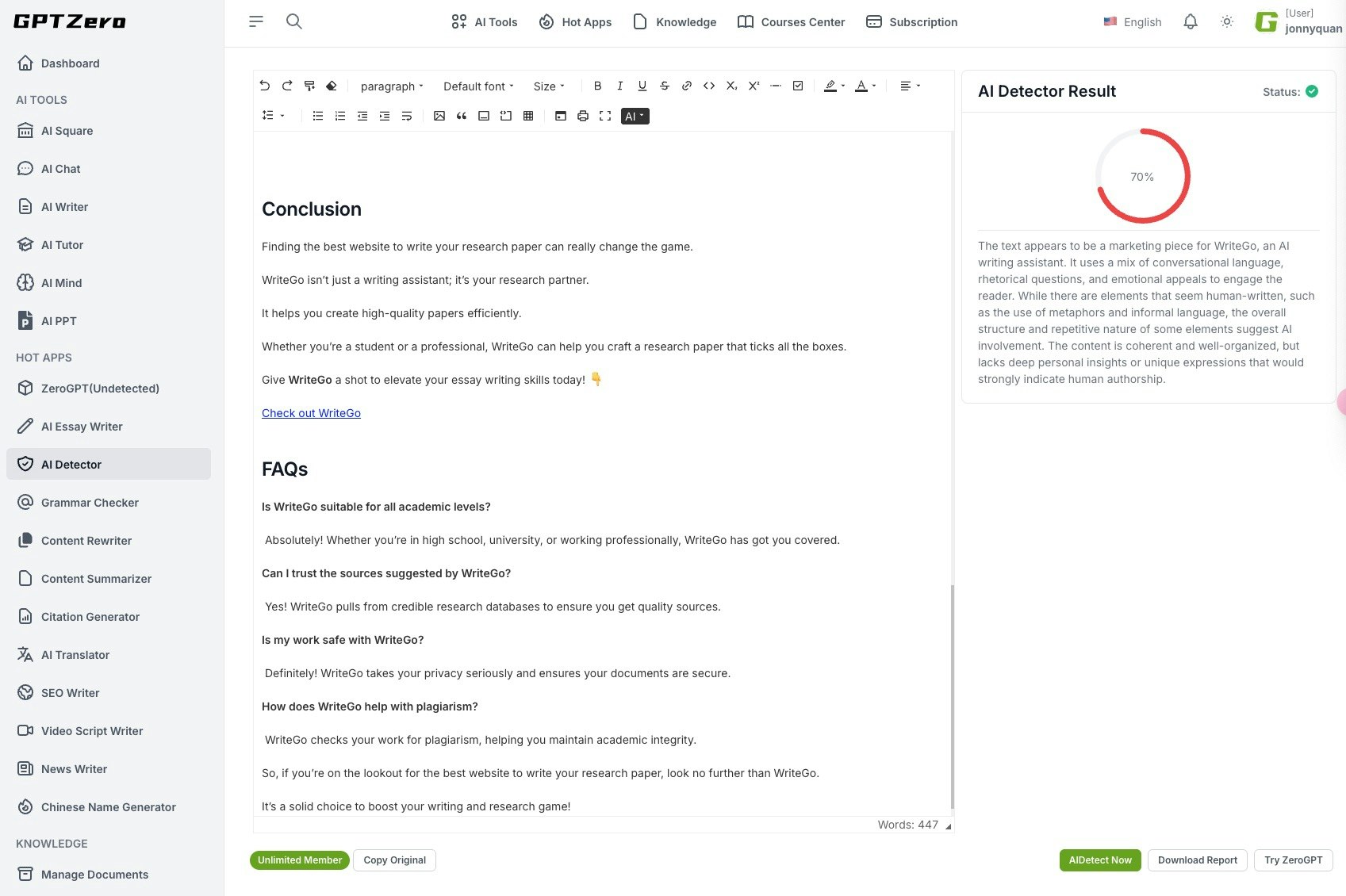 GPTZero gallery image