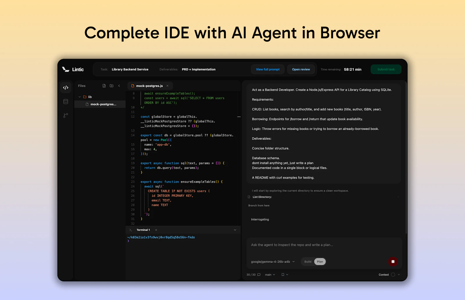 Lintic: Open Source AI Coding Assessment screenshot 1