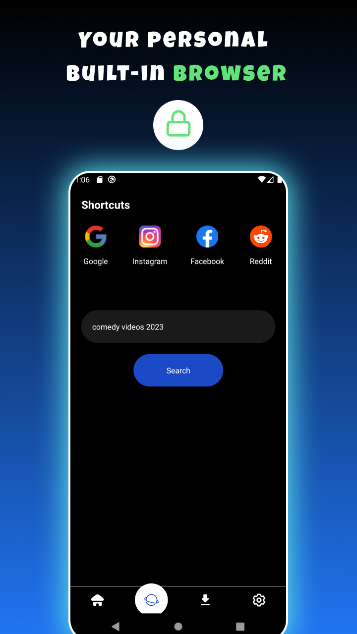 Browsera- 다운로더 앱 - 사용하기 쉬운 Android 앱으로 비디오 및 사진을 다운로드하십시오! 미디어 3