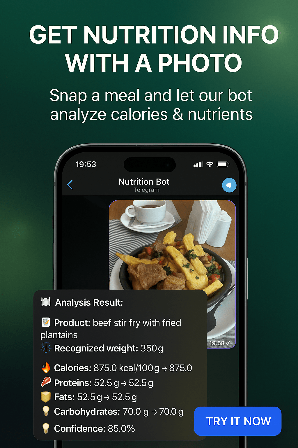 Nutriyashka - Main screenshot showing features and interface