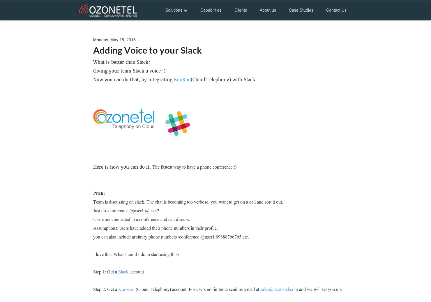 Adding Voice to your Slack